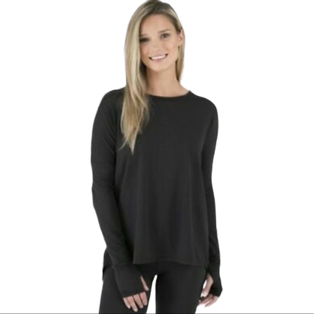 Wander By Hottotties Midweight Tie Back Tunic Heather Black Size M.